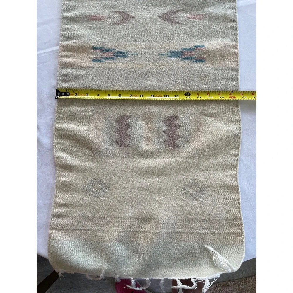 Handwoven Wool Southwestern Table Runner 16.75